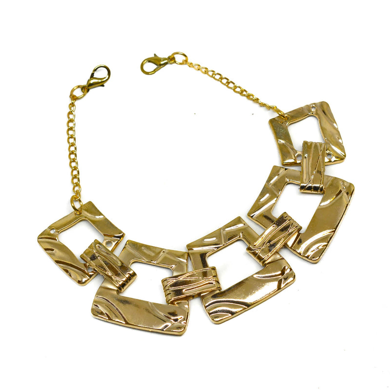 Gold Rectangular Shape Necklace