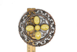 Round Floral Buckle 4.38"