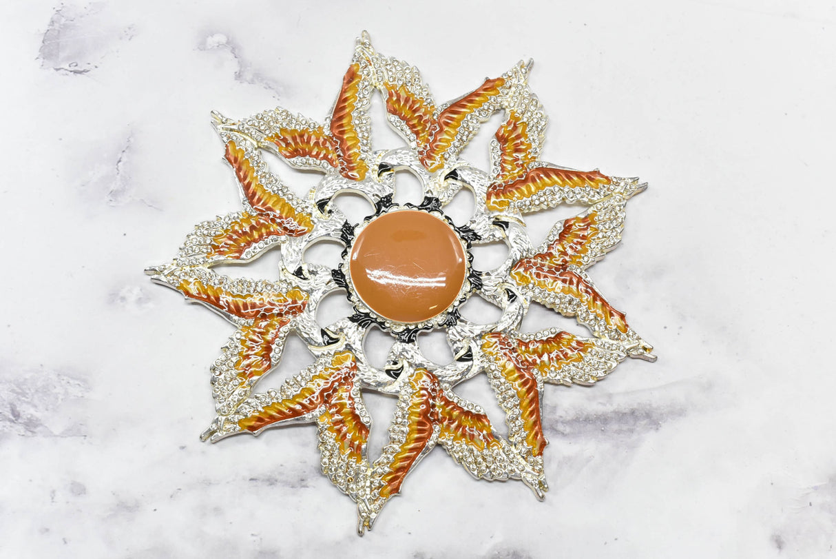 Metal Eagle Star Applique 5"