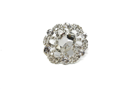 Rhinestone Brooch Vintage Crystal 1.50"