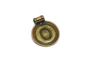 Circular Pendant Shiny Metal 2.25 x 1.75