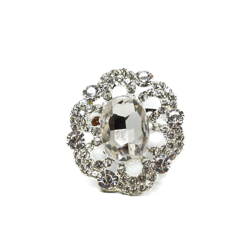 Rhinestone Brooch Vintage Crystal 1.50"