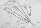 Floral Rhinestone Connector Buckle