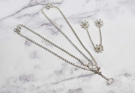 Floral Rhinestone Connector Buckle