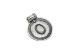 Circular Pendant Shiny Metal 2.25 x 1.75
