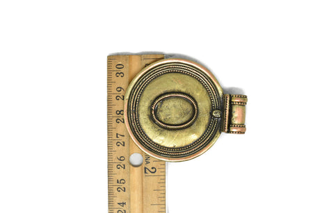 Circular Pendant Shiny Metal 2.25 x 1.75