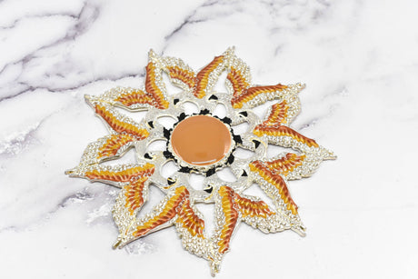 Metal Eagle Star Applique 5"