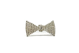 Crystal Rhinestone Bow Brooch 2 x 1