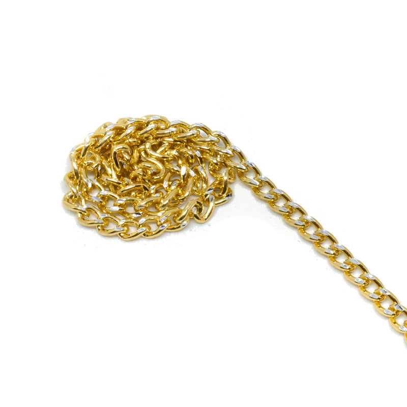 Gold Diamond Cut Chain 2.5 mm