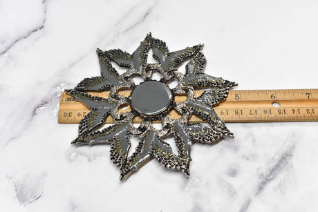 Metal Eagle Star Applique 5"