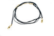Rhinestone Necklace Blue Suede Gold Accents