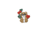 Embroidered Animal Patches Cuddling Bear Appliques