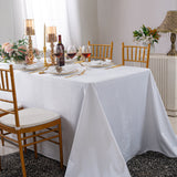 Rectangular Seamless Holland Velvet Tablecloth 90x132 White