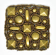 Studded Applique Antique Brass Square 2.50"