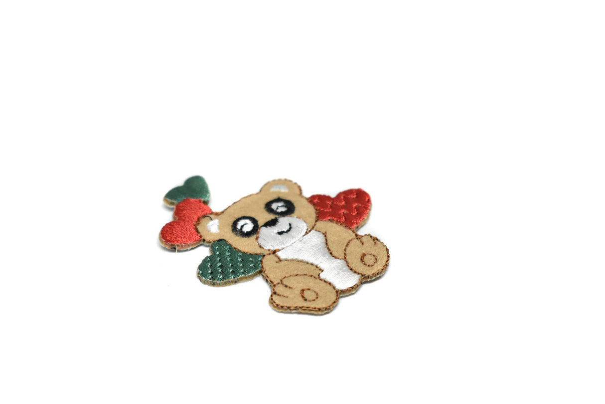 Embroidered Animal Patches Cuddling Bear Appliques