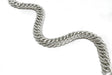 Double Link Etched Chain Gold 0.5"