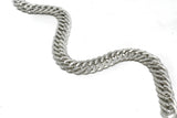 Double Link Etched Chain Gold 0.5"