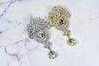 Rhinestone Brooch Pin Crown Silver
