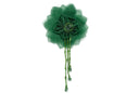 Organza Flower Piece with Beaded Fringe