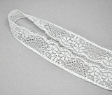 Floral Lace Trim White 1 Inch