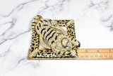 Rhinestone Tiger Buckle Square 4 1/2" x 4 5/8"