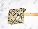Rhinestone Tiger Buckle Square 4 1/2" x 4 5/8"