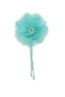 Organza Flower Piece with Beaded Fringe
