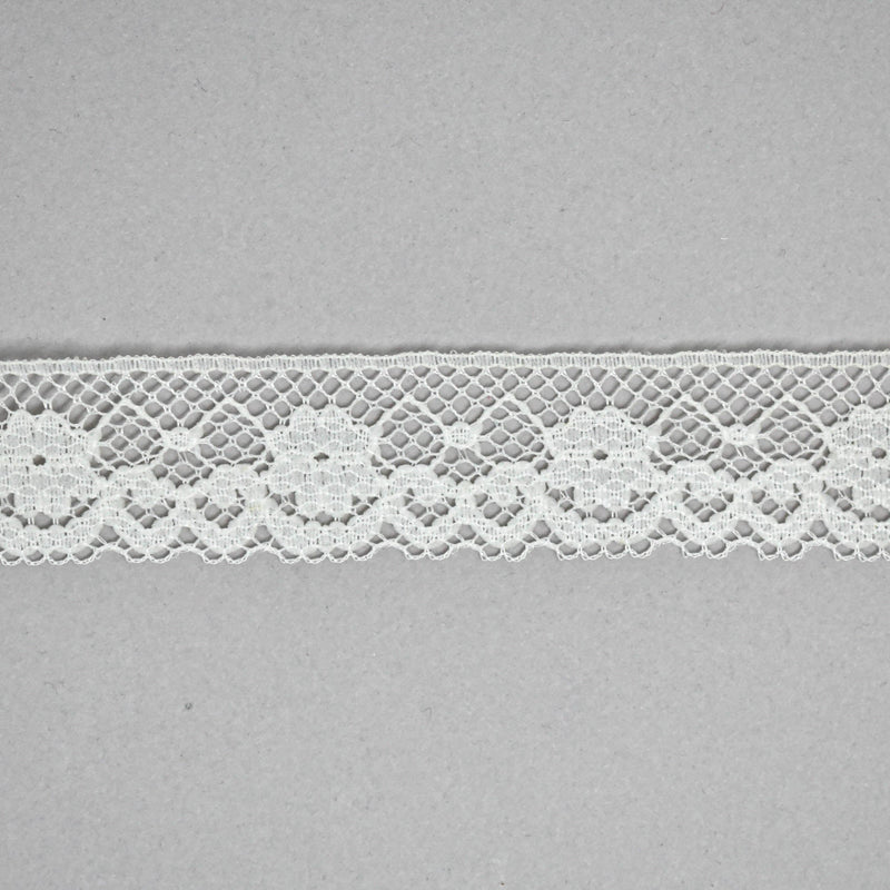 Lace Trim Fancy White 1 Inch