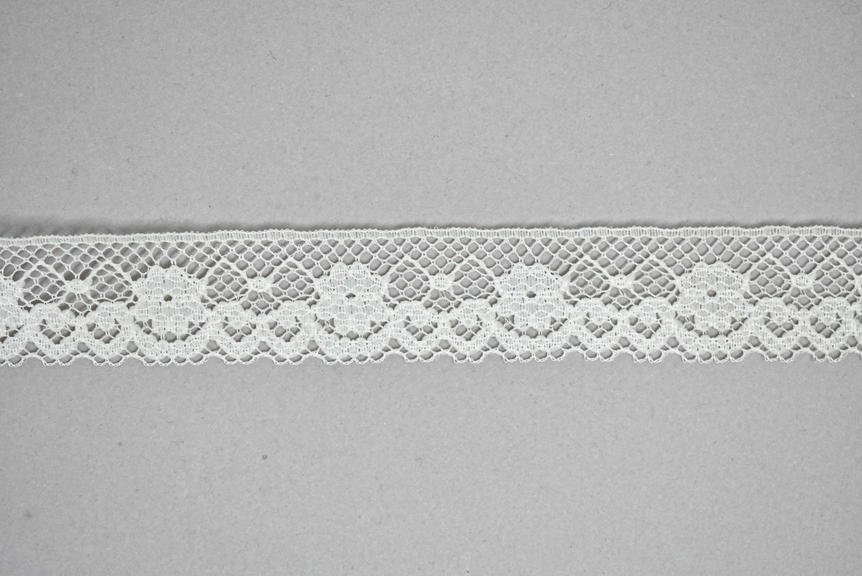 Lace Trim Fancy White 1 Inch