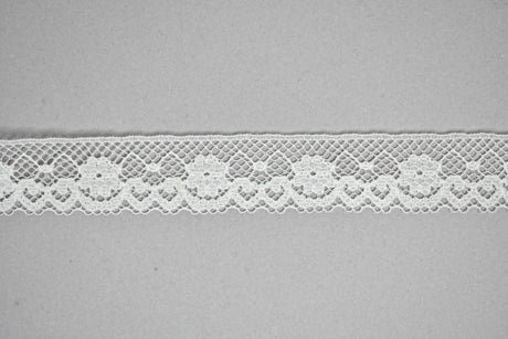Lace Trim Fancy White 1 Inch