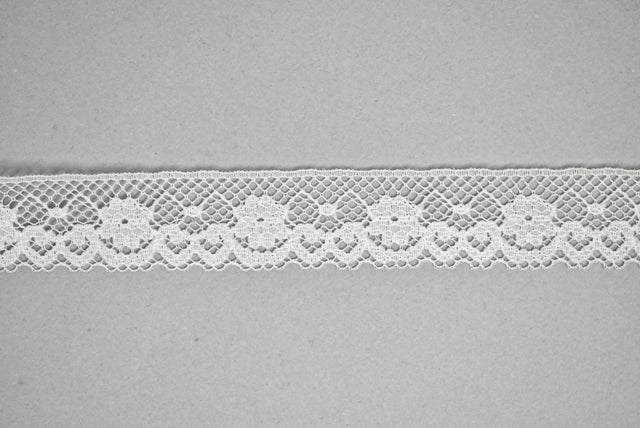 Lace Trim Fancy White 1 Inch