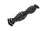 Rhinestone Connector Closure 3-Line Braided