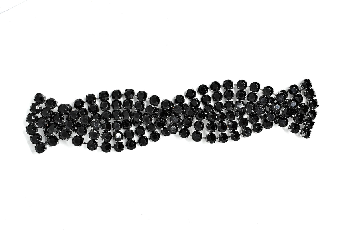 Rhinestone Connector Closure 3-Line Braided