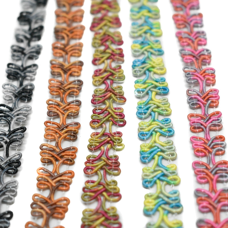 Braided Gimp Trim Two-Tone 1/2"