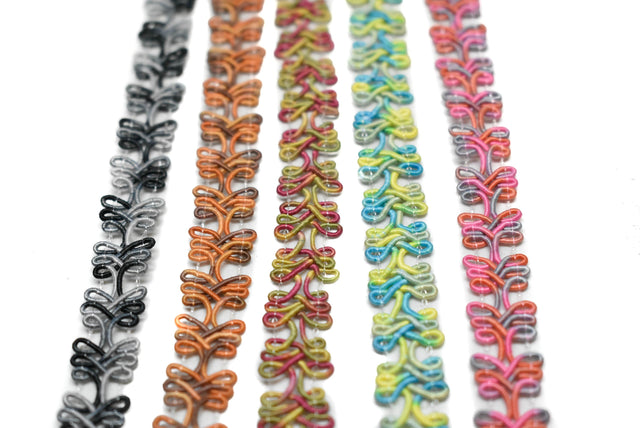 Braided Gimp Trim Two-Tone 1/2"