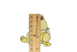 Iron-On Kitty Patch Yellow Hat 2.75in