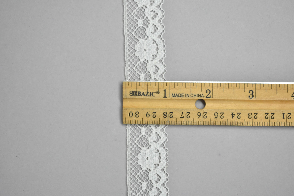 Lace Trim Fancy White 1 Inch
