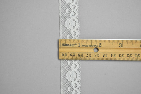 Lace Trim Fancy White 1 Inch