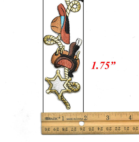 Embroidered Iron-On Patch Western Style 8.5 x 1.75
