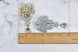 Rhinestone Brooch Pin Crown Silver