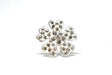 Rhinestone Flower Brooch 2in Sparkly Pin