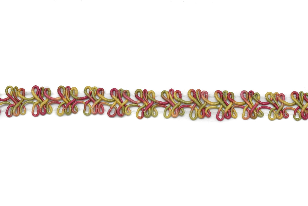 Braided Gimp Trim Two-Tone 1/2"