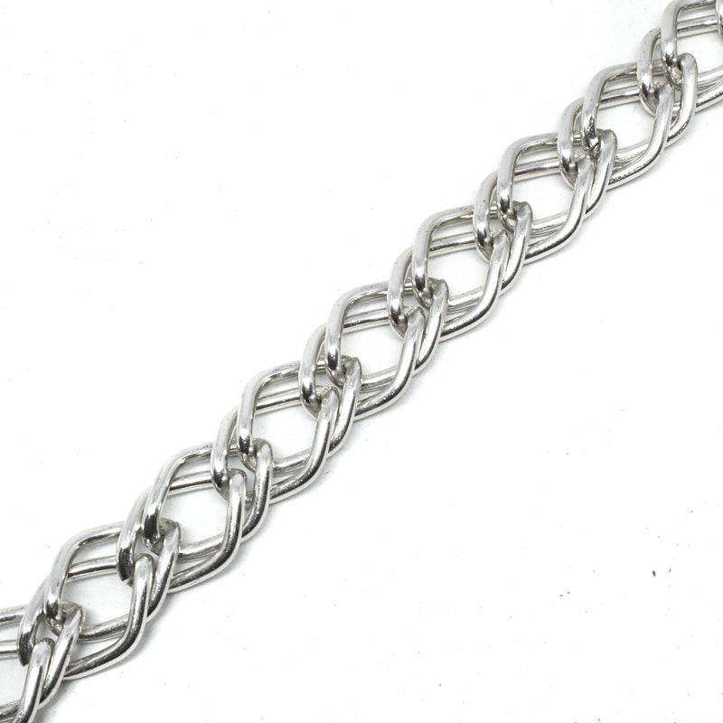 Chain Trim Silver Textured 13 mm