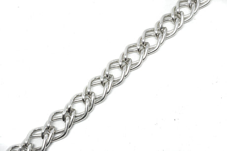 Chain Trim Silver Textured 13 mm