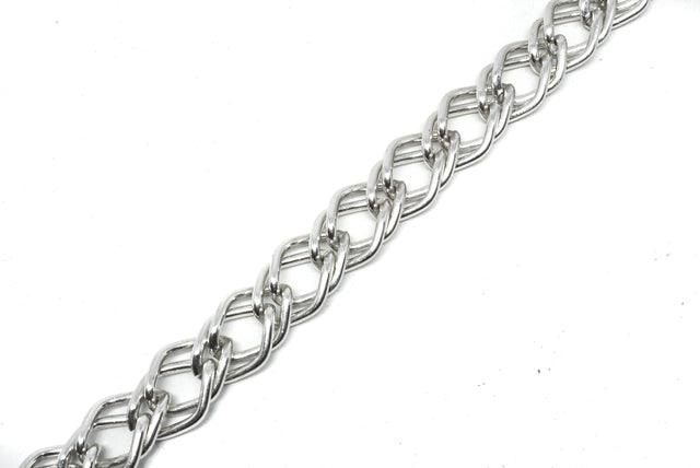 Chain Trim Silver Textured 13 mm