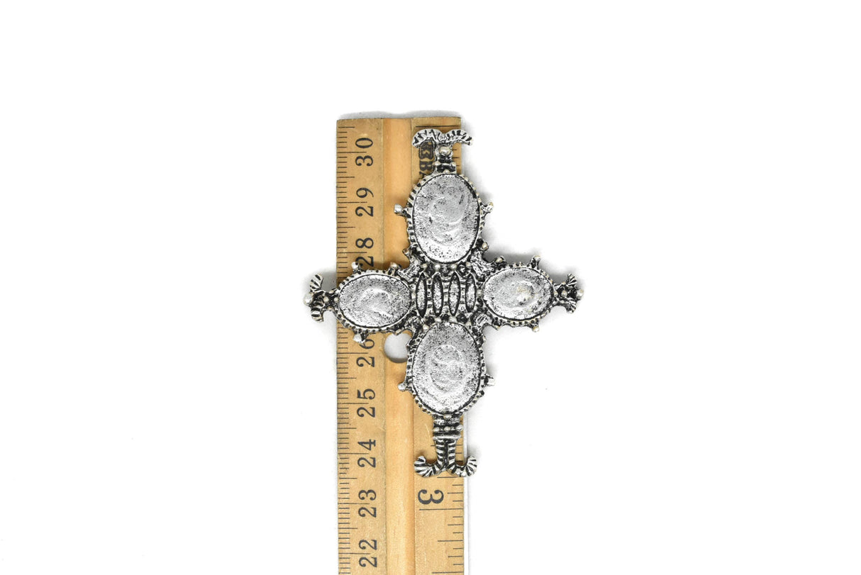 Customizable Cross Silver 2.75 x 2.25