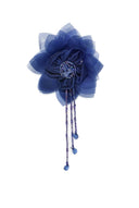 Organza Flower Piece with Beaded Fringe