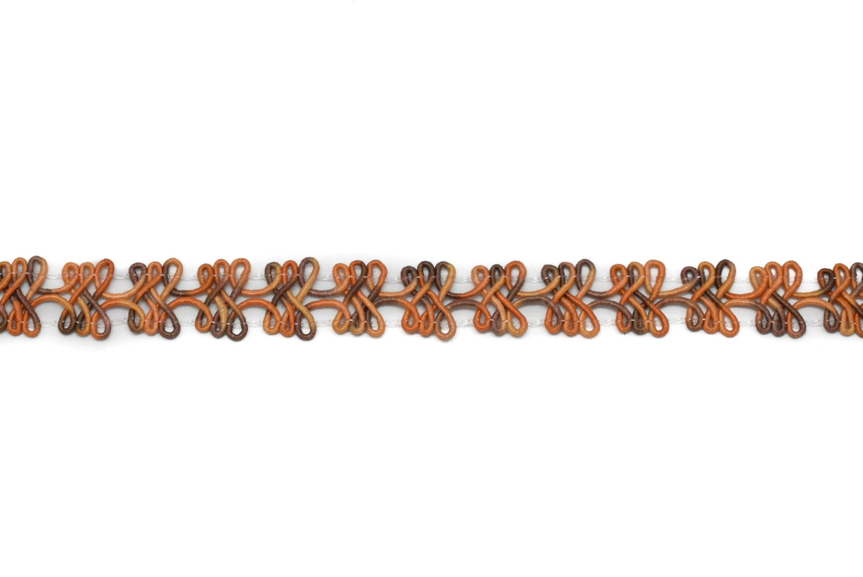 Braided Gimp Trim Two-Tone 1/2"