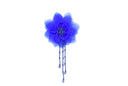 Organza Flower Piece with Beaded Fringe