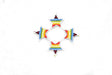 Embroidered Rainbow Star Applique 1"